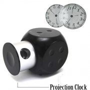 Smart and Fashionable Dice Shaped Clock LED Projection Clock for Multiple Purpose