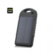 12000mAh Solar Powered Charger - Weatherproof, Dustproof, Shockproof, Dual USB Output, 4x Adapter